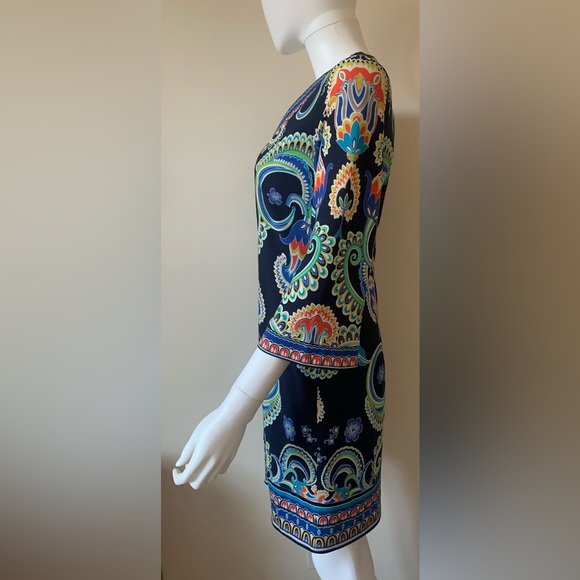 Laundry By Shelli Segal Bohemian Dress Sz 4 - Picture 4 of 7